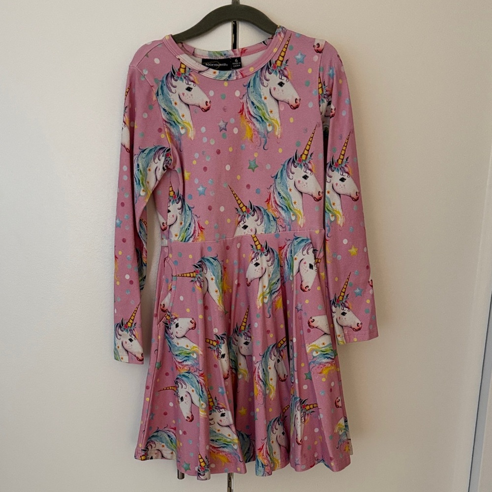 Charming Pink Unicorn Dress for Kids